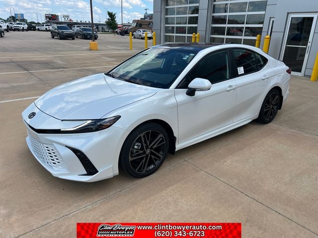 2026 Toyota Camry XSE in Wind Chill Pearl — front three-quarter view