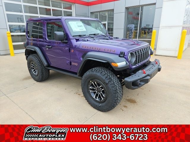 2026 Jeep Wrangler Rubicon in Reign Exterior Paint — front three-quarter view