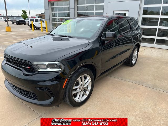 2025 Dodge Durango GT in Db Black Crystal Clearcoat — front three-quarter view