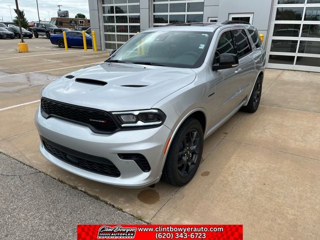 2026 Dodge Durango GT Plus HEMI V8 in Triple Nickel Exterior Paint — front three-quarter view