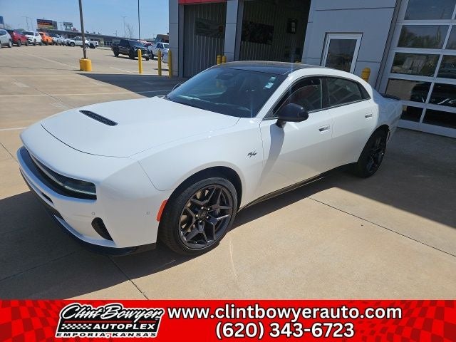 2026 Dodge Charger R/T Plus in White Knuckle Exterior Paint — front three-quarter view