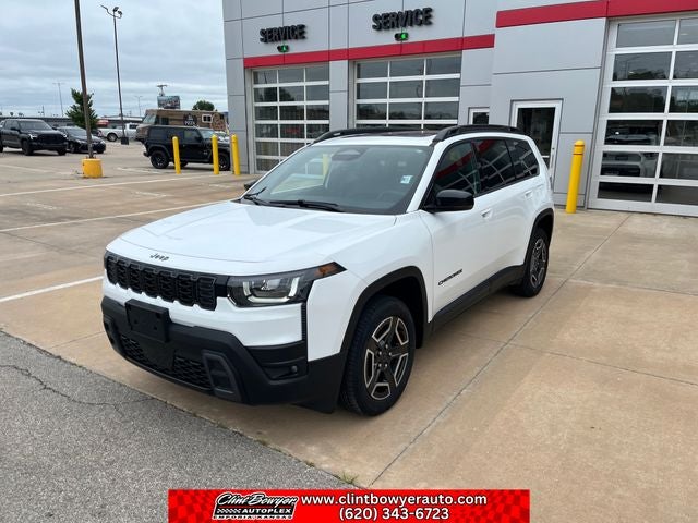 2026 Jeep Cherokee Limited in Bright White Clear-Coat Exterior Paint — front three-quarter view