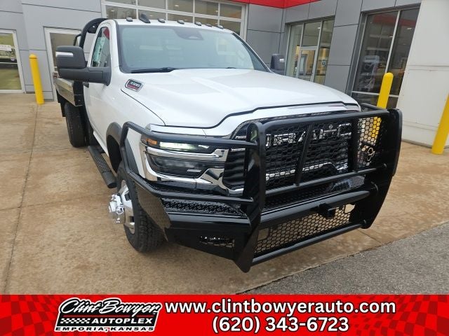 2026 RAM 3500 Tradesman in Bright White Clear-Coat Exterior Paint — front three-quarter view